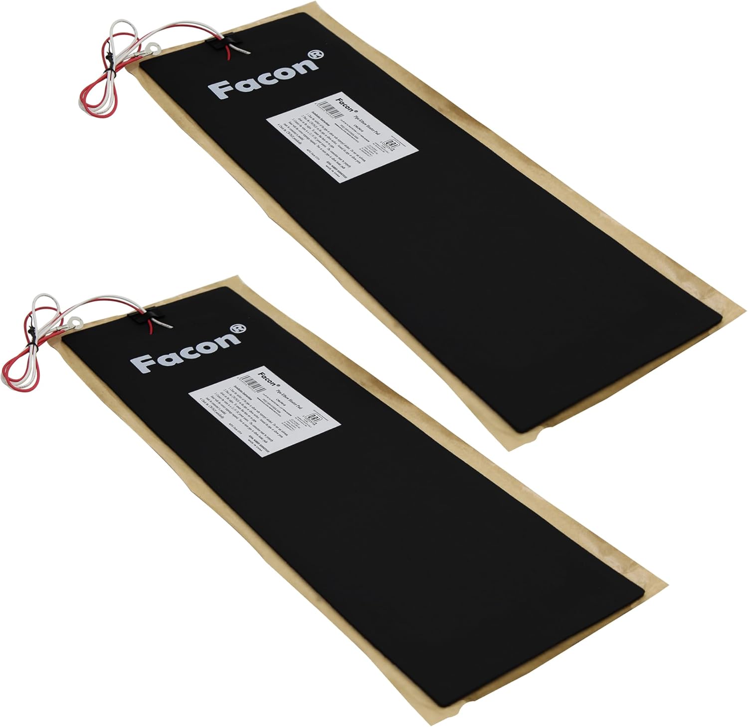 Facon 6" x 18" RV Pipe Heater Pad - 2Packs, Work for 1-1/2" Pipe, Heating Pad for RV, Camper, Travel Trailer and Motorhome Water Tank System, DC 12Volts-13.5Volts