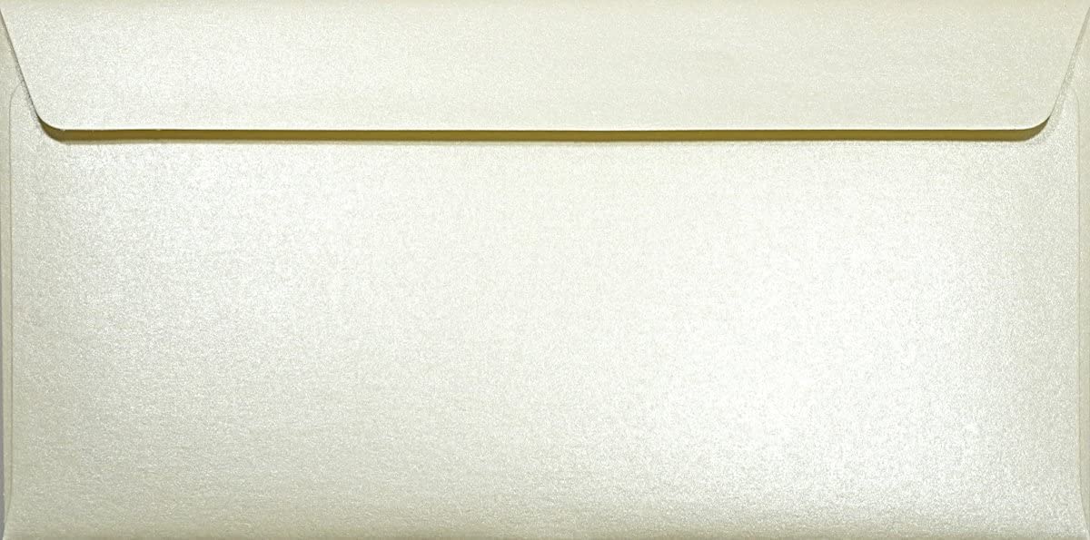 Netuno 500 buste per lettere crema formato DL 11 x 22 cm 120g Majestic Candelight Cream buste perlate per matrimonio biglietti inviti nozze feste compleanno fidanzamento eleganti