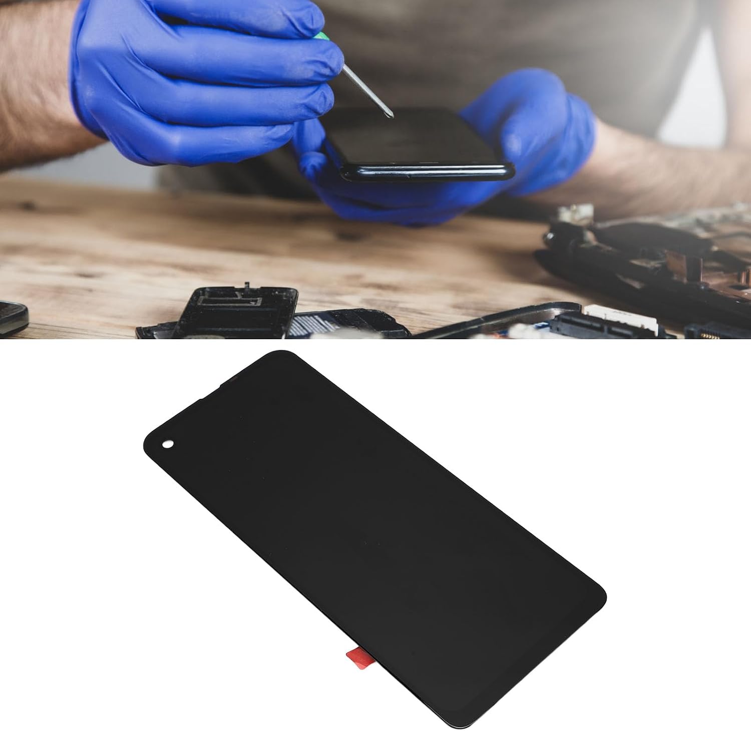 Phone Touch Screen Replacement, 6.3 Inch Black LCD Display Digitizer Assembly for Phone One P50 XT1970 with Toolkit for Easy Repair