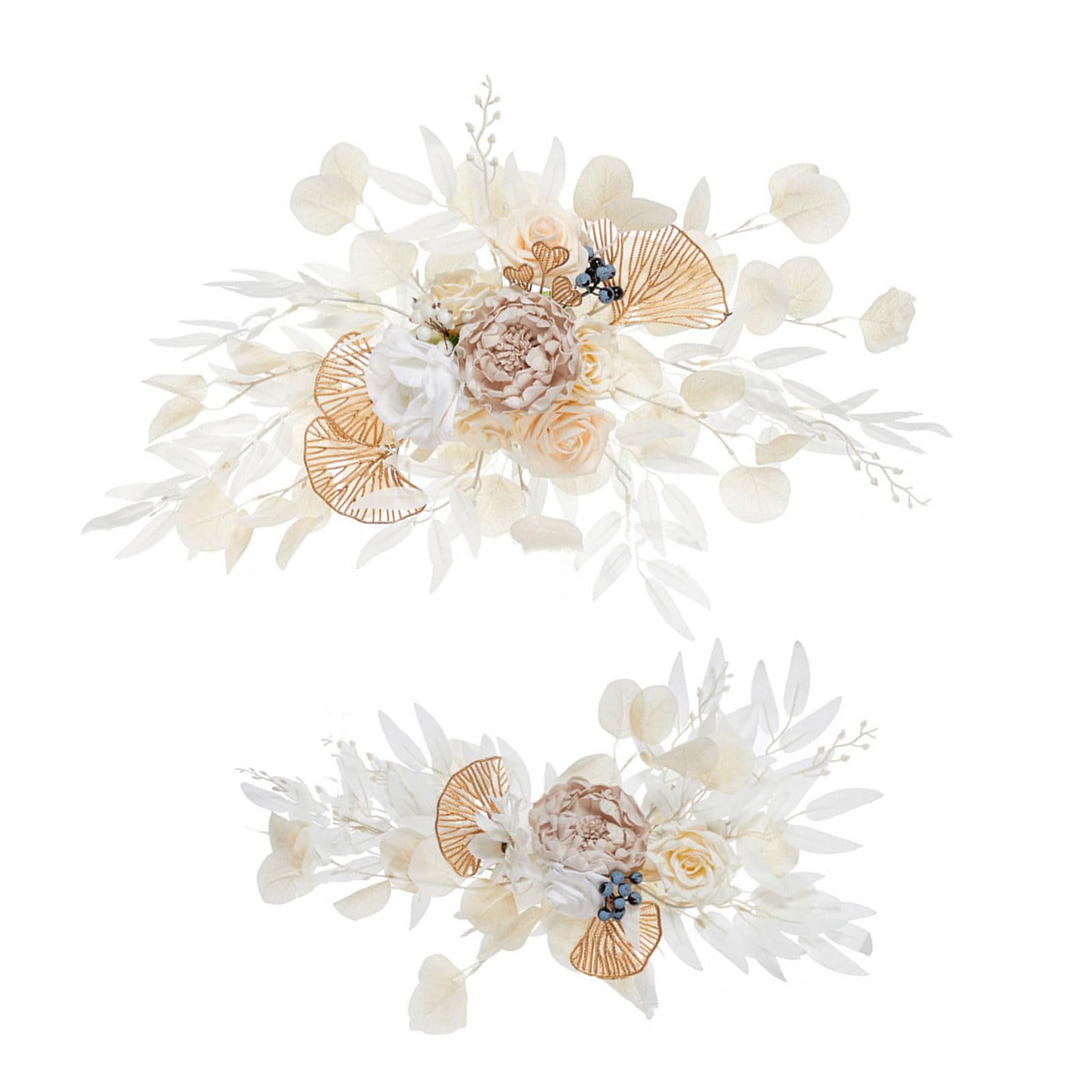 Décorations de porte arquée de fleurs artificielles pour un photobooth de mariage