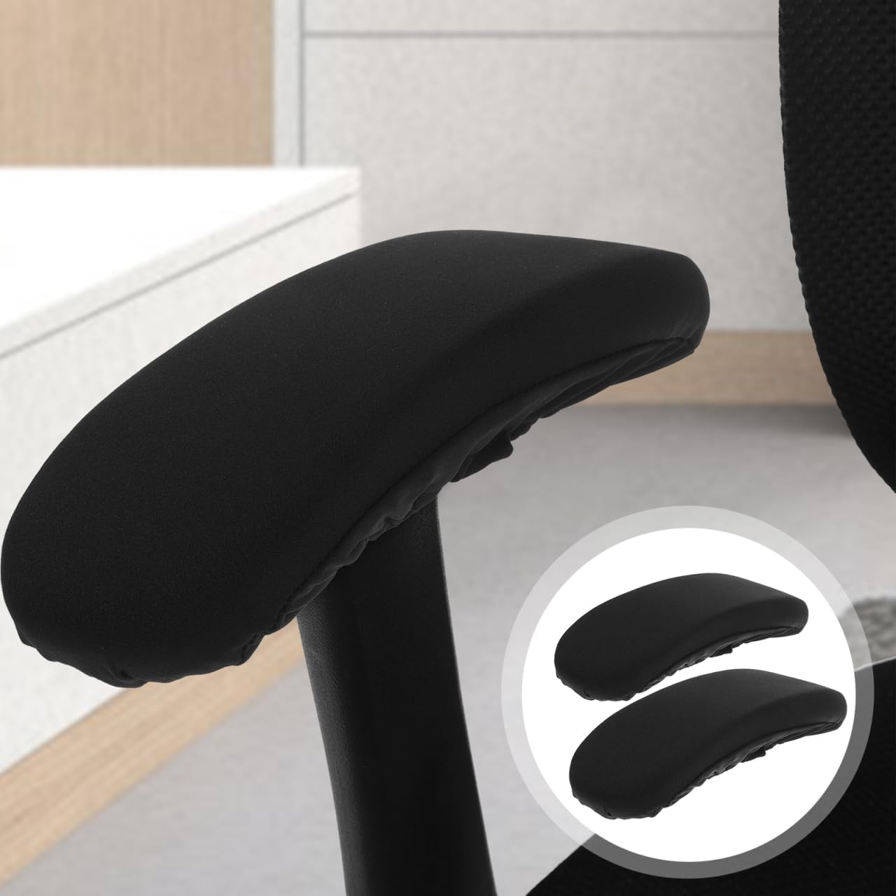 Office Chair Armrest Covers Memory Foam Cushion Pads for Forearm Support Elbow Protection Universal Fit Desk Chair Replacement Arm Covers