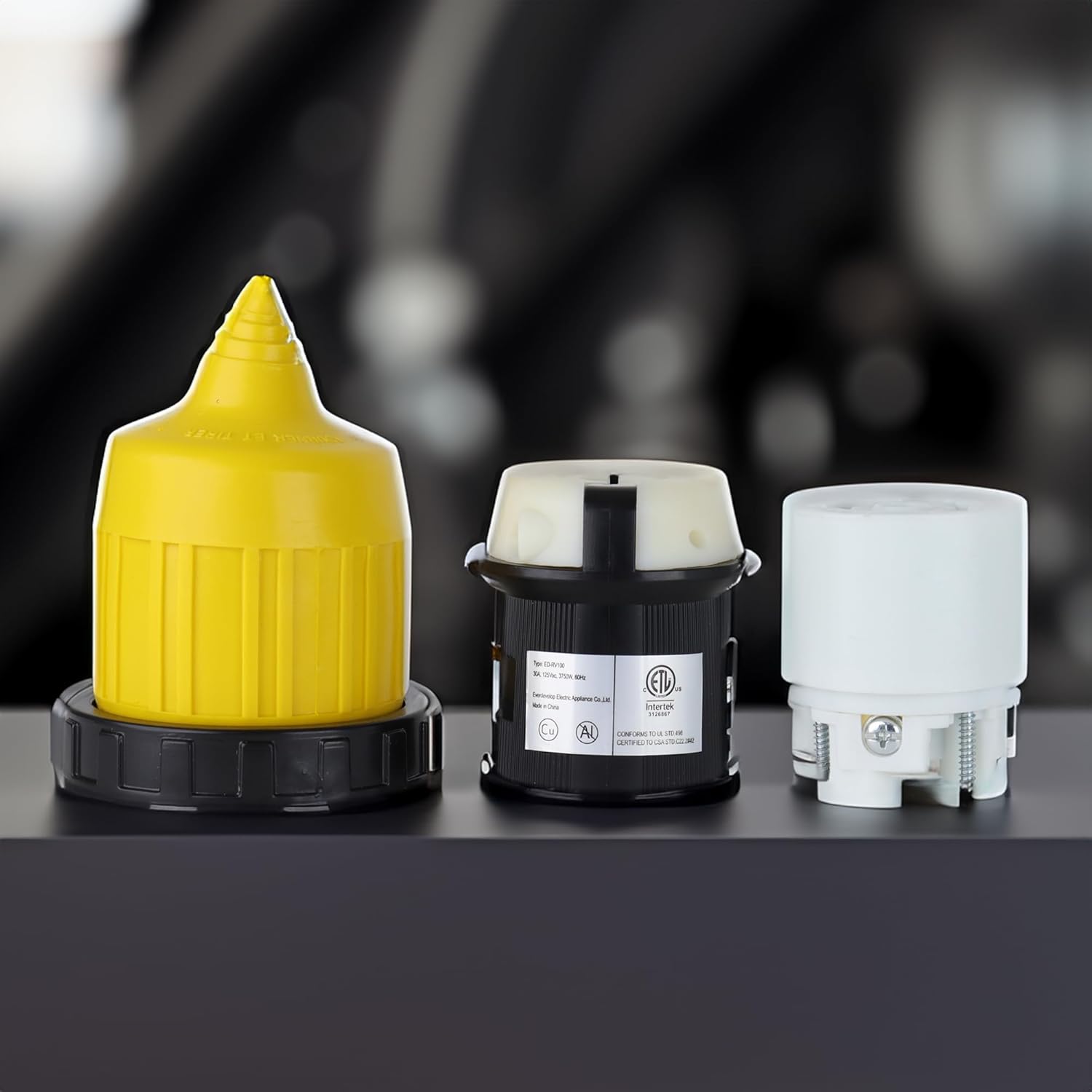 30 Amp Twist Lock RV Plug, Power Cord Connector Kit w/Cord Boot Protector + Receptacle - NEMA L5-30R 125/250V - 3/14AWG Power Wire Compatible, ETL Approved for Boat Trailer and RV Accessories - Image 7