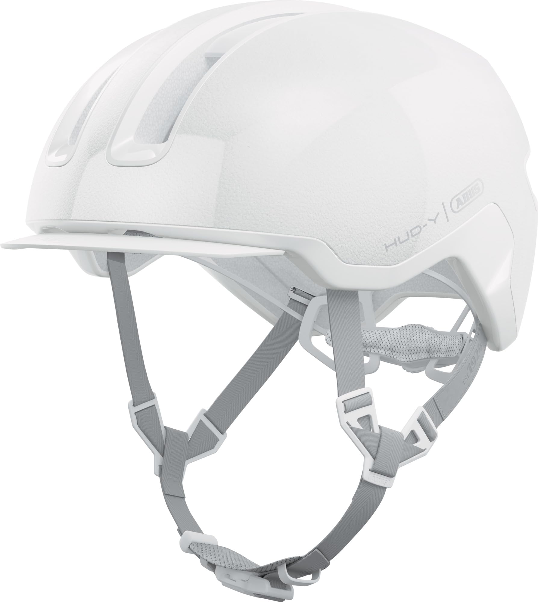 ABUS Casco de Bicicleta HUD-Y con Luz Trasera, Puristic, L | Casco urbano con cierre magnético y luz trasera recargable, para ocio y ciclismo urbano, mujer y hombre