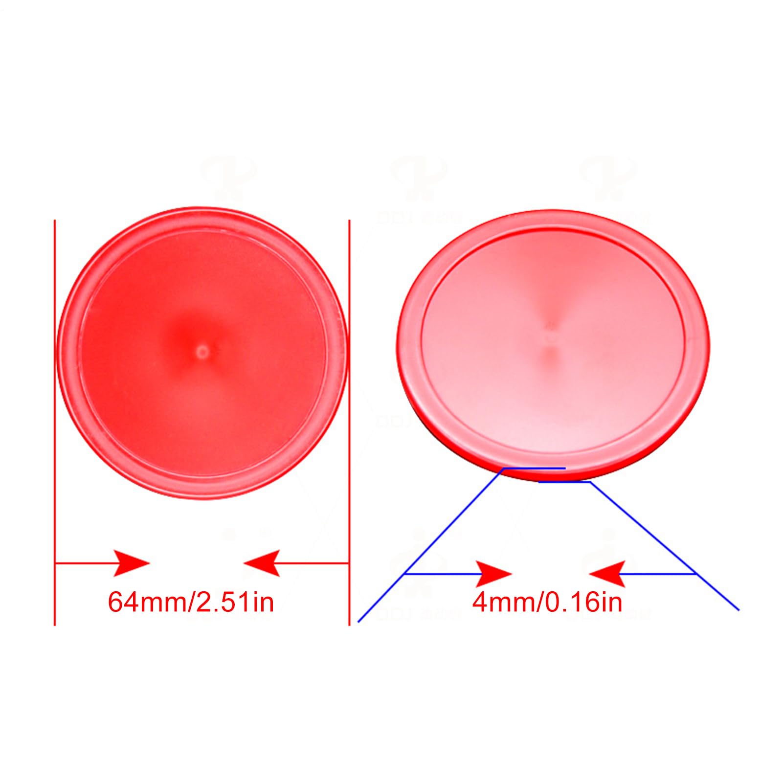 Palets de hockey pneumatique – Lot de 8 petits palets de rechange pour tables de Air Hockey | Matériau ABS robuste avec design coulissant lisse pour jeux d'arcade, table à domicile et jeux récréatifs