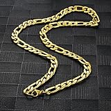 100% nagelneu Goldfarbe Edelstahl Halsketten Link für Frauen Ketten Schmuck ausgefallene Weihnachtsgeschenke-9,5 mm breit, 18 Zoll 46 cm