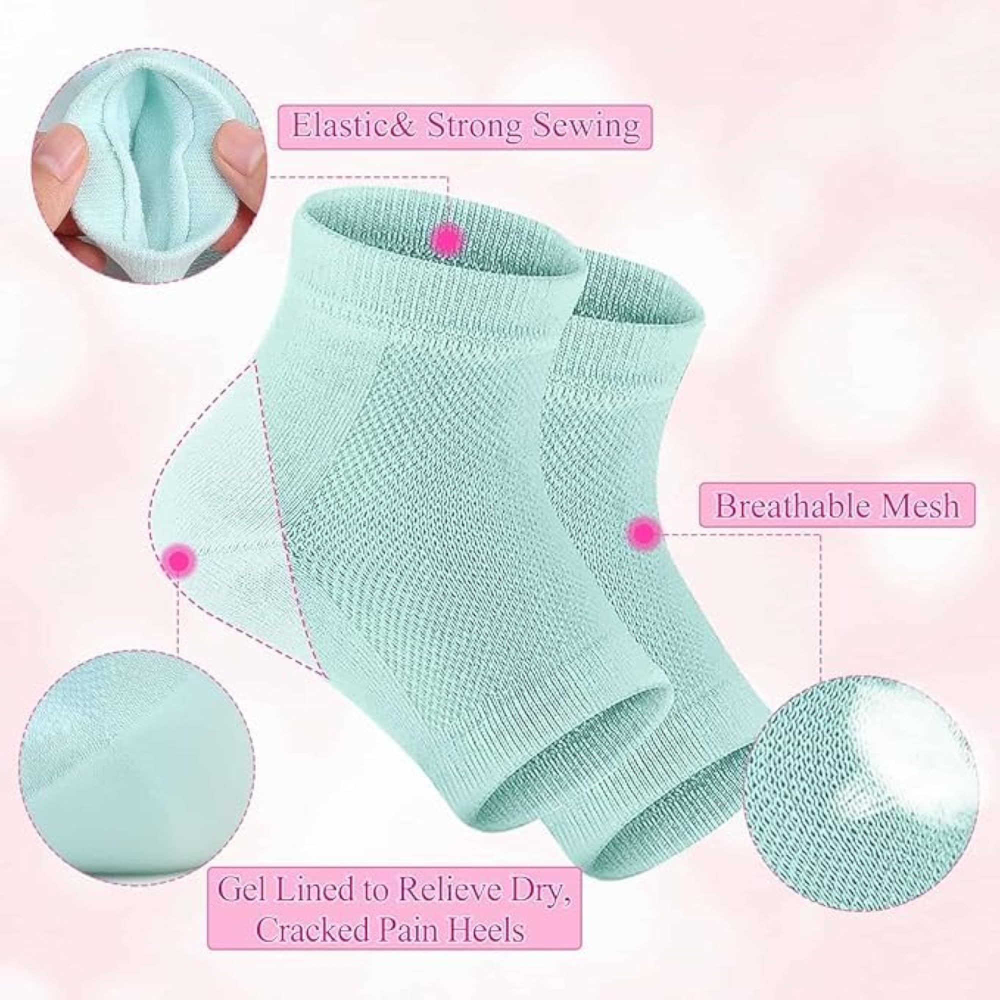 Moisturizing Silicone Gel Heel Socks for Foot Care
