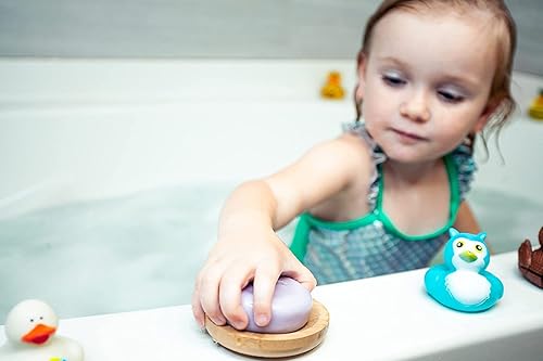 Miniatura 7 de Barra de jabón para bebés 100 % natural con aceite esencial de lavanda, agua de manzanilla orgánica y manteca de karité, proceso naturalmente frío