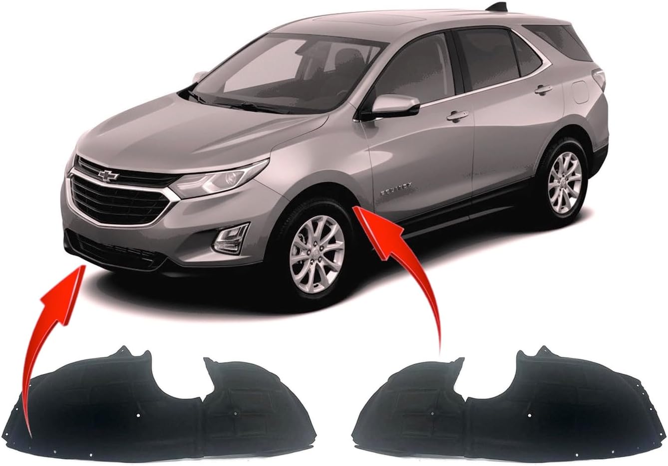 FitParts Front Left & Right Fender Liner Set for Chevrolet Equinox (2018–2022)