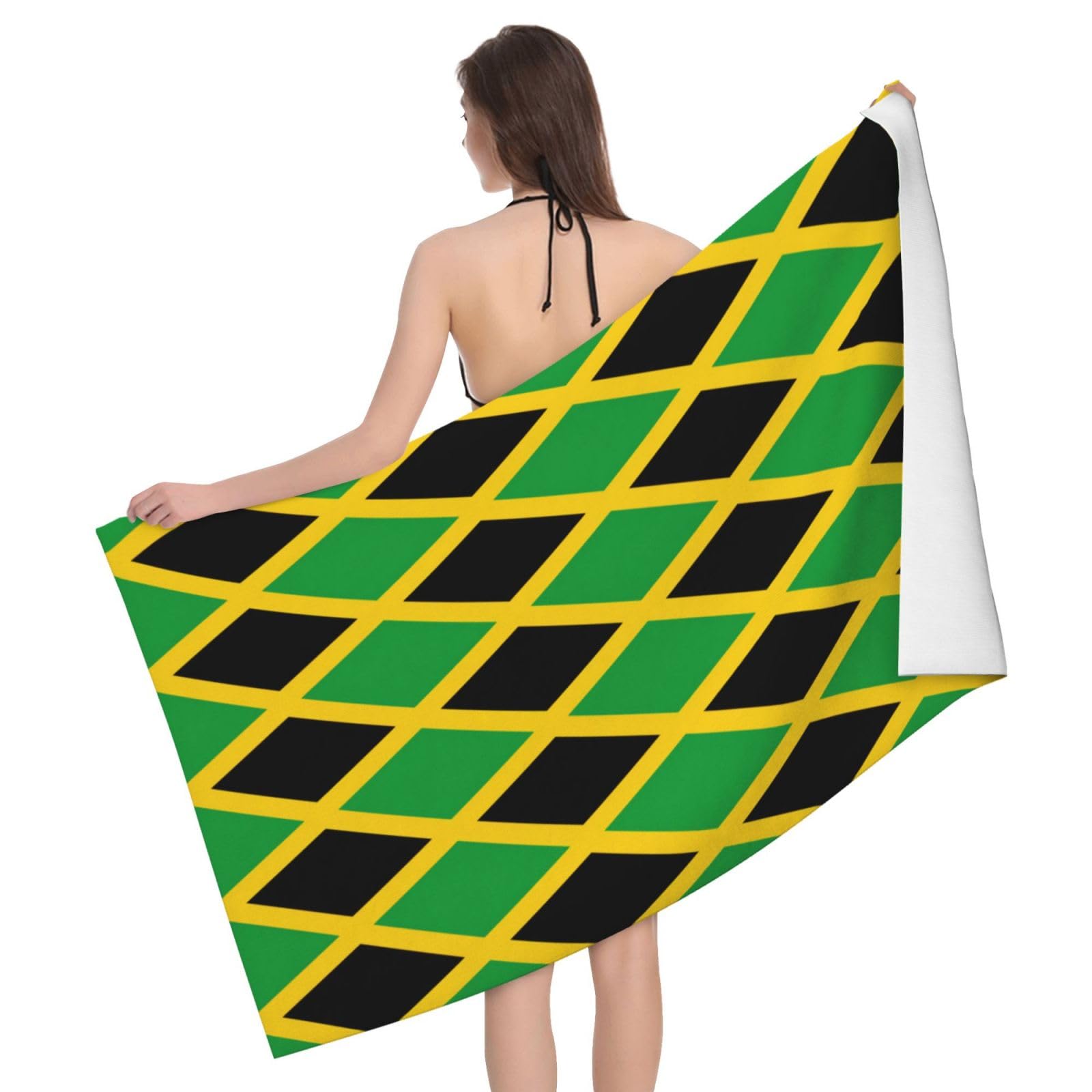 Serviette de bain Jamaïque anti-odeur à séchage rapide en microfibre durable