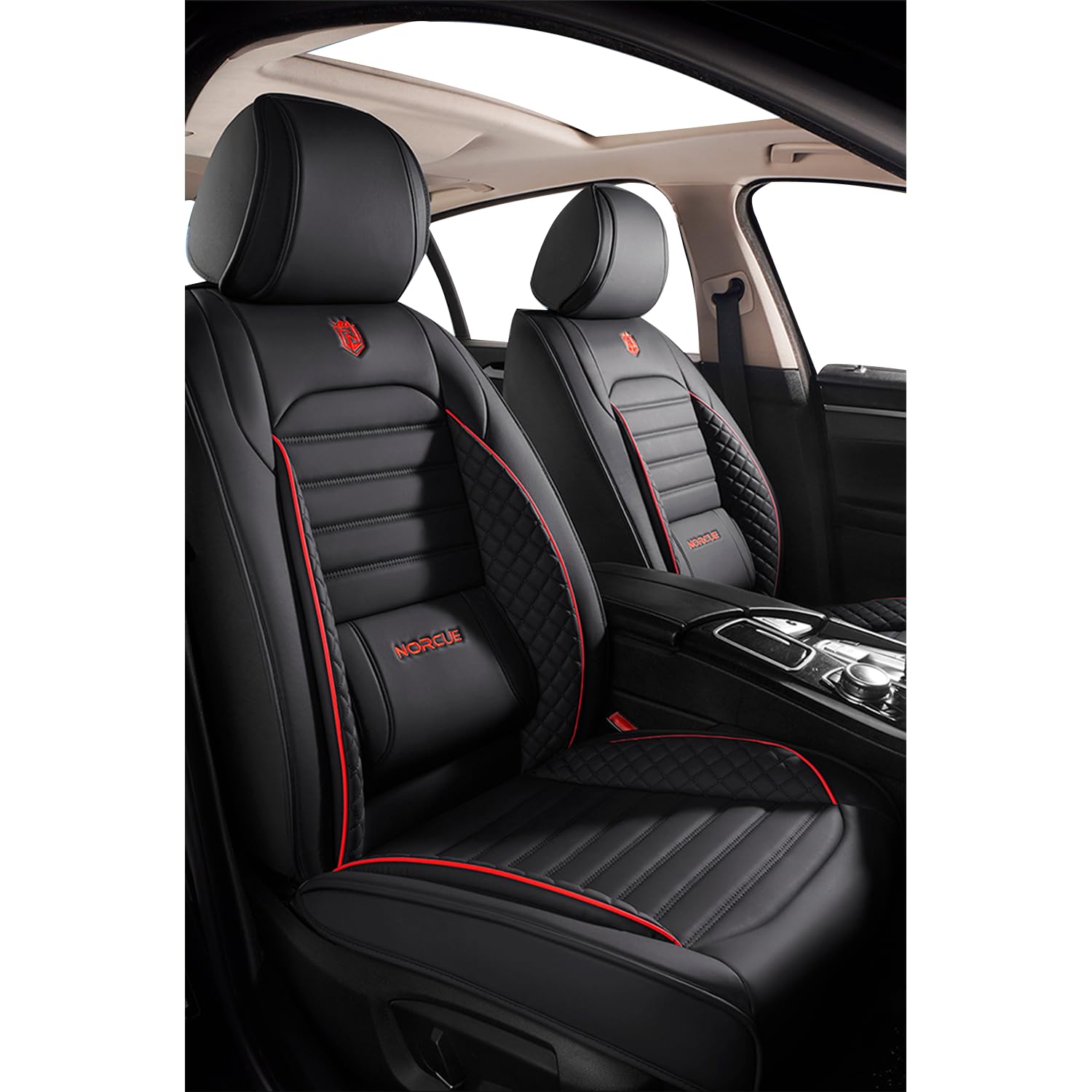 ANKIV Incredibly Comfy Car Seat Cover Custom Fit for GMC Yukon 2007-2025 with Lumbar Support Seat Cushions Protectors Premium Faux Leather Airbag