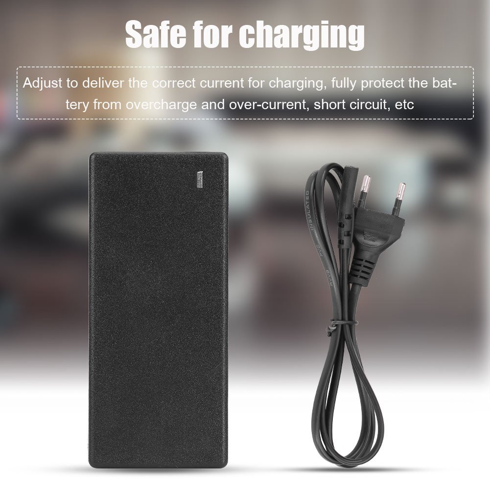 Asixx Alimentatore, 2A 29,4 V Adattatore Universale CC Alimentazione o Caricabatterie di Ricarica di Sicurezza, Cavo Adattatore di Alimentazione per Batteria al Litio Spina USA(EU Plug)