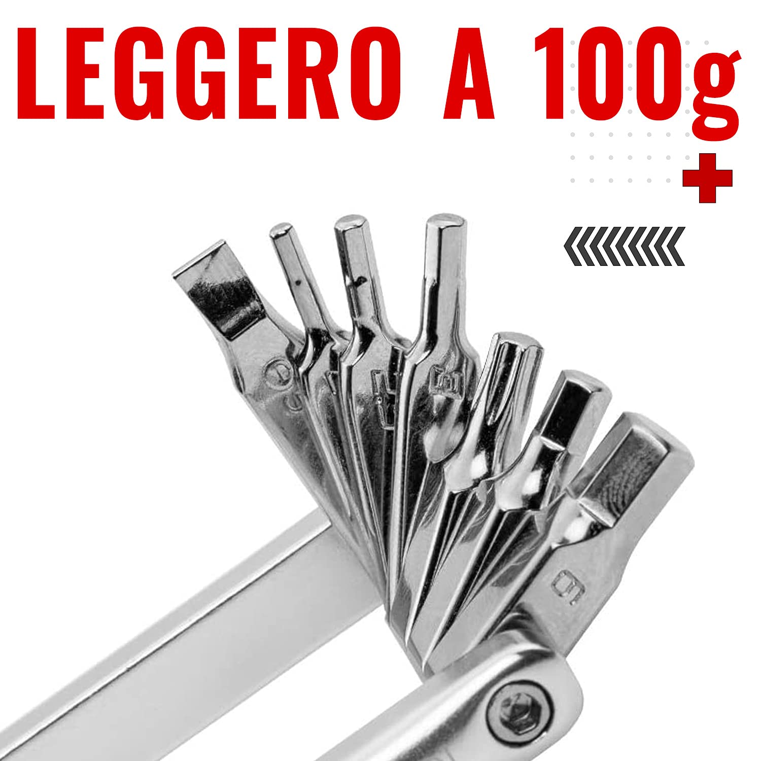 PRO BIKE TOOL 17 in 1 Multitool per Bicicletta - Kit di Riparazione per Biciclette compatte e Leggere per Biciclette da Strada e da Montagna - Set di Borse da Viaggio e tascabili