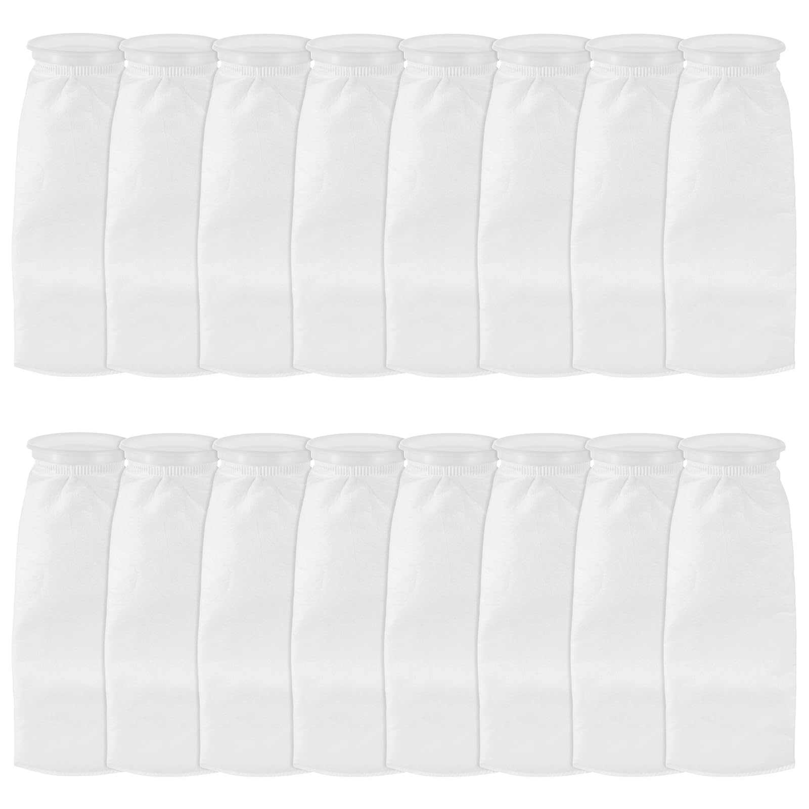 Paquete de 16 calcetines de filtro de anillo de 4 pulgadas de 200 micras, bolsas de filtro de fieltro de acuario de 4 pulgadas de largo, calcetines de filtro de malla para agua salada, agua