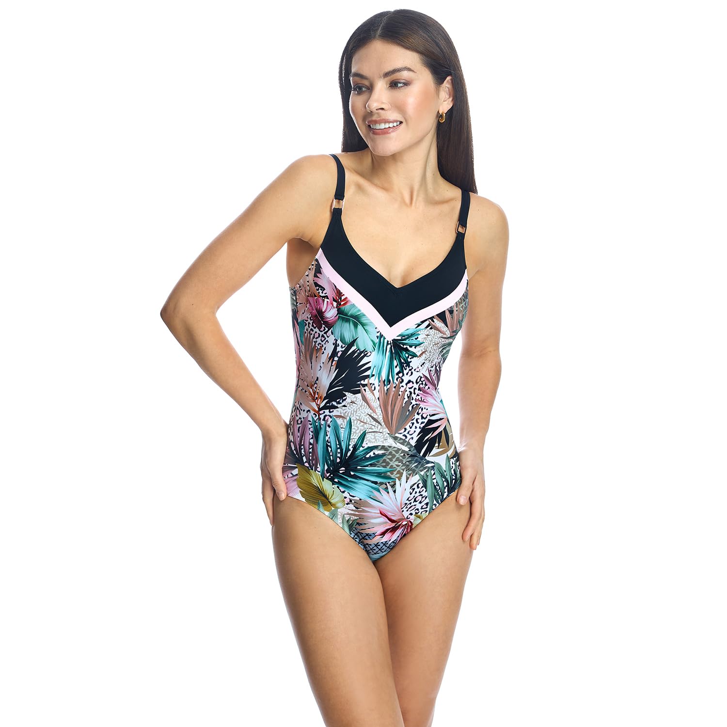 Bañador de Mujer Escote en Pico W240876 Traje de baño de una Pieza, Bañador de 1 Pieza, Bañador de una Pieza, Bañadores para Mujer, Ropa de baño Mujer