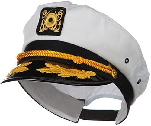 Wall2Wall Captains Yacht Sailors Hat Snapback Gorra de mar ajustable accesorio de disfraz azul marino 1 unidad