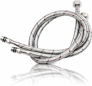 2PCS Manguera de Conexión para Grifo G3/8 x M10 de Acero Inoxidable, Manguera Flexible para Grifo de Cocina y Baño, Manguera Flexible 3/8 para Mezclador, Extensión de Conexión de Agua 60cm