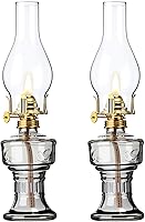 Vista 8 de 2 lámparas de aceite de cámara para uso en interiores, lámpara vintage de queroseno, linterna rústica de queroseno de huracán con mecha de fuego