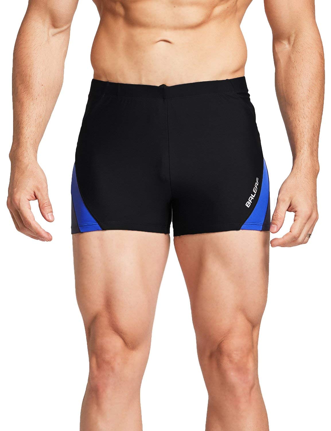 baleafMen's Square Leg Athletic Swim Jammers Durable Training Splice Team Swimsuit