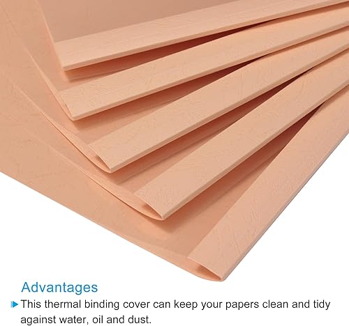 Miniatura 4 de PATIKIL Cubierta de encuadernación térmica de 0.3 pulgadas, 10 piezas de polietileno de 51 a 70 hojas, carpeta protectora de archivos de papel de