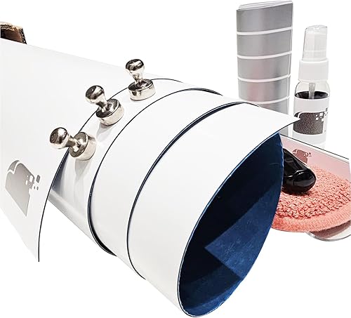 Pizarra blanca mate magnética autoadhesiva flexible de alta calidad, 36 x 47 pulgadas, kit de instalación de bricolaje y planificador de regalo