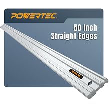 POWERTEC 50 Inch Aluminum Straight Edge Precision Machinist Reference Tool, .003" Accuracy Over Full 50", for Woodworking, Machine Setup, Automotive & Surface Flatness Checks 72332