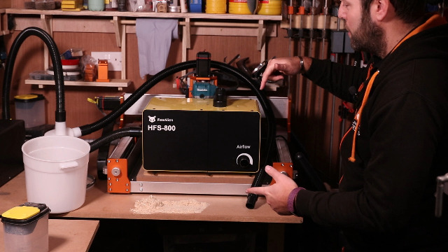 FoxAlien 800W Desktop Dust Collector HFS-800 with Dust Seperator