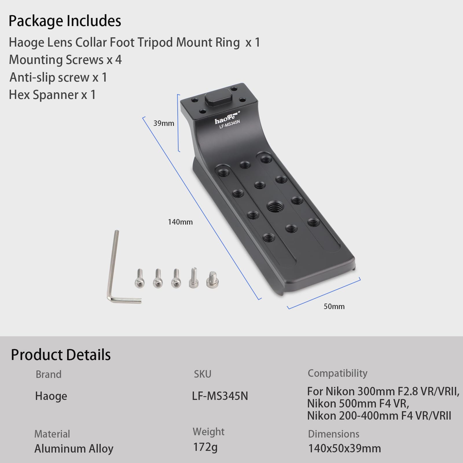 Anello Di Montaggio Haoge LF-Z72 Per Treppiede - Compatibile Con Nikon Nikkor Z - Foto 4