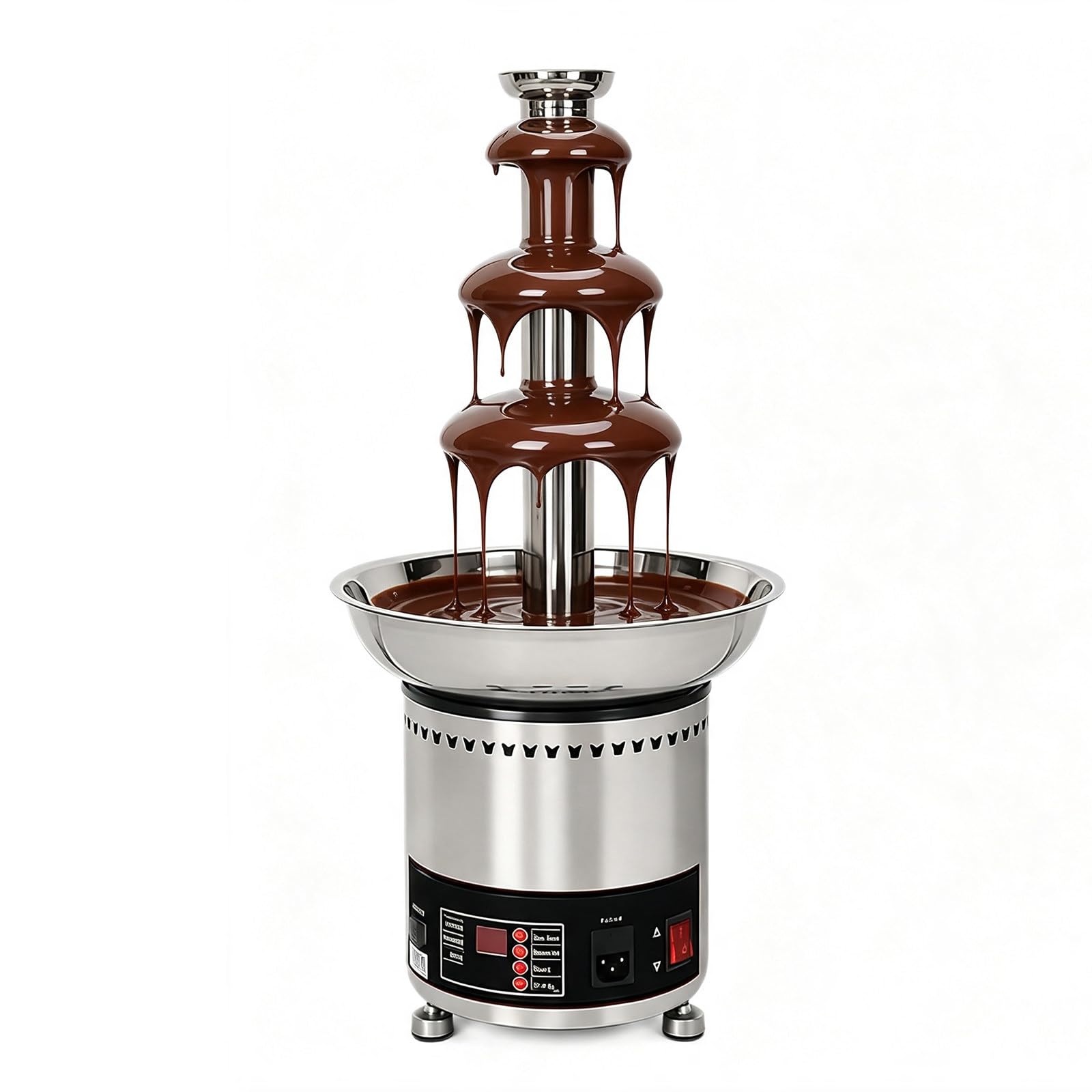 Glowdora Multi-Tier Chocolate Waterfall Fondue Machine With Temperature Dial Control 4Tiers