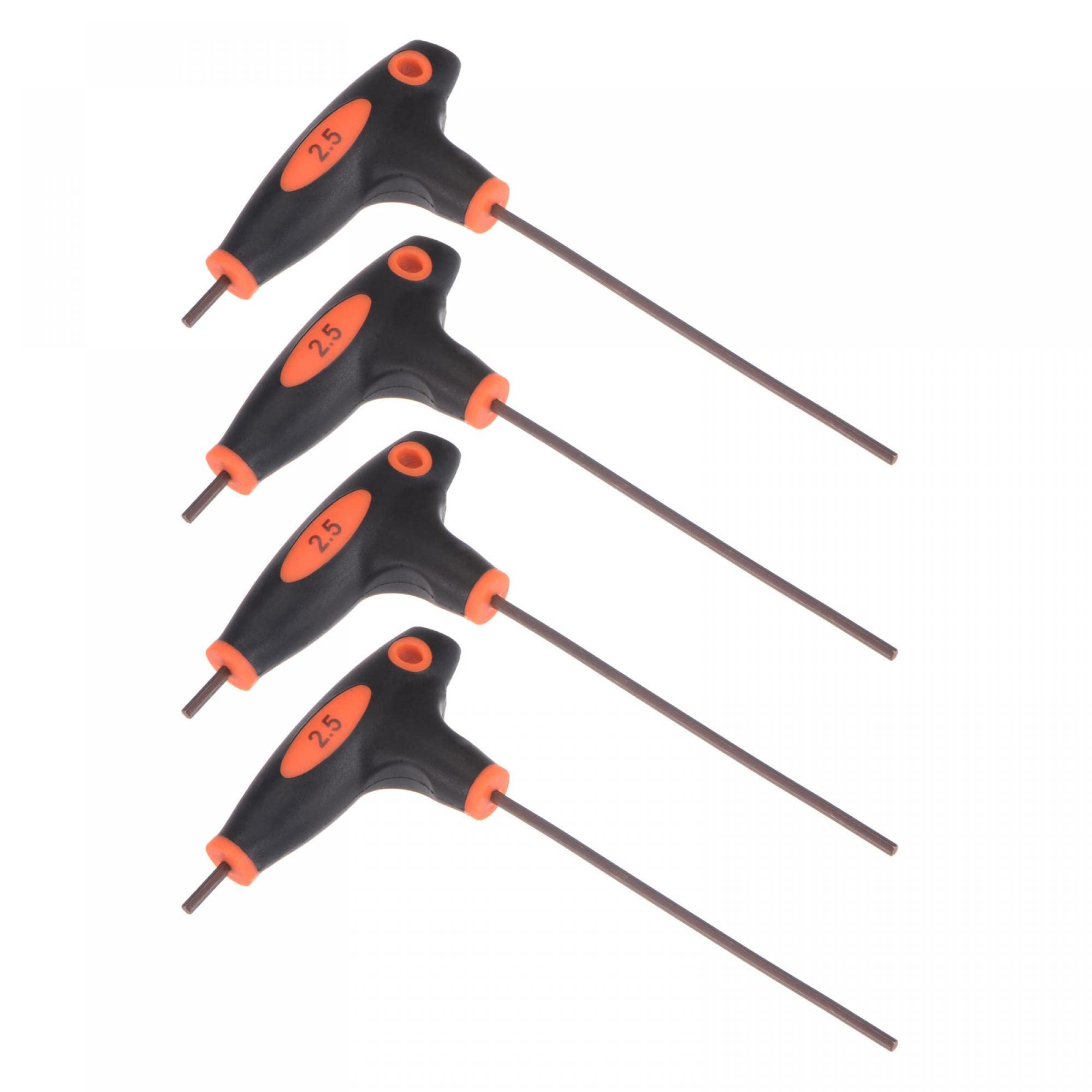 Clé Allen 2,5 mm à poignée en T double extrémité uxcell acier métrique S2 x4