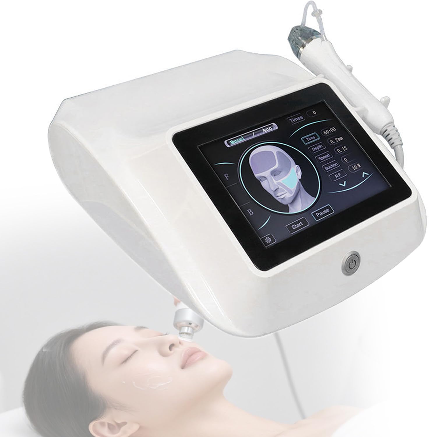 Appareil Professionnel De Micro-Aiguilletage RF,Machine De Lifting Visage 2 en 1,élimination des Cicatrices,Rides,Vergetures Et Pores Dilatés,Stimulation Collagène Usage Institut & Domestique