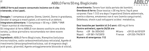 Miniatura 8 de 50mg. BISGLYCINATE (100 unidades) ABBLO es suave para el estómago y se puede tomar con alimentos.