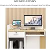 L-Shaped Cashier Reception Desk for Small Retail Checkout Counter in Supermarket,Convenience Store,Hotel,Bar,Salon,and Clothing Store,Modern Wood Computer Workstation Included