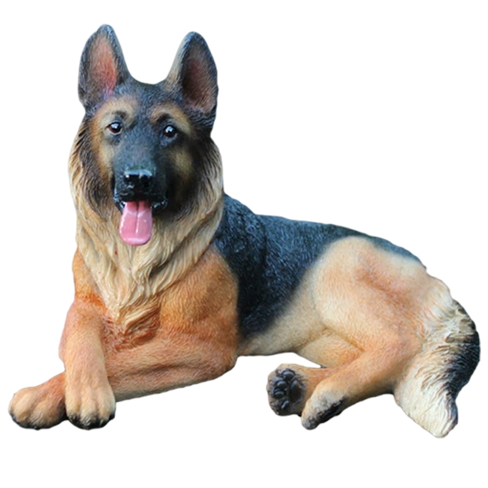 Uanqfegy Realistic German Shepherd Figurine Handcrafted Resin – Dog Statue for Home Office Car Decor Lifelike Animal Sculpture Collectible