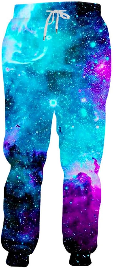 BarbedRoseMen's 3D Joggers Pants Casual Funny Graphic Print Sport Baggy Trousers Track Sweatpants