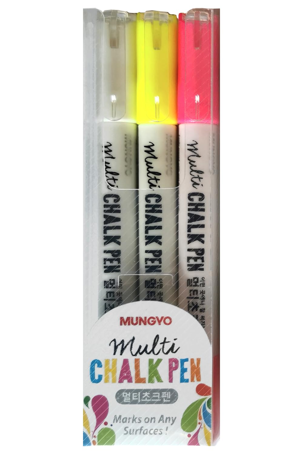Mungyo Board & Glass Chalk Medium Point Pen Marker Set Of 3 (White, Yellow, Pink)-image-23