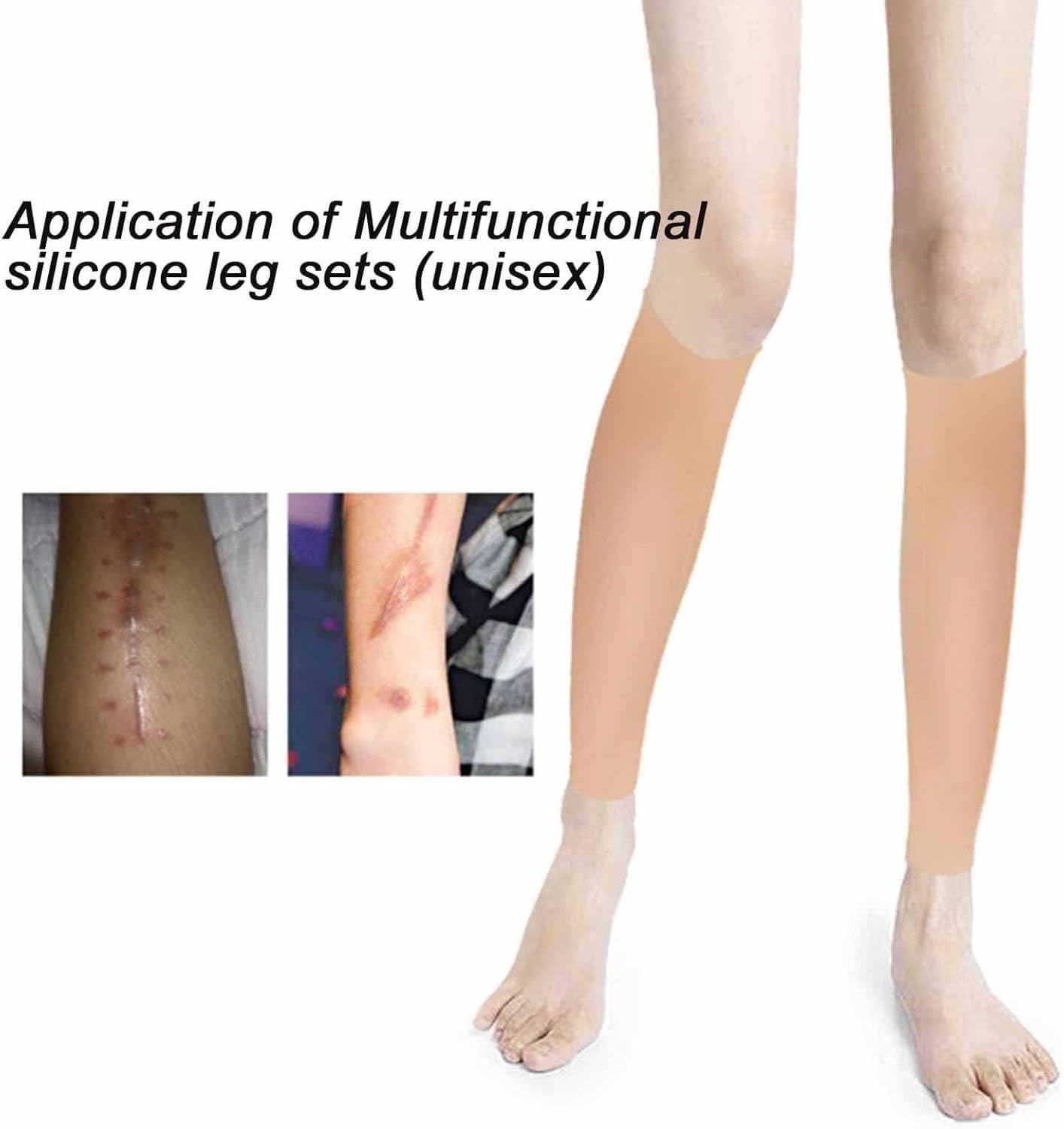Silicone False Calf,Silicone Calf Pads Leg Arm Enhancer, Realistic Fake Calf Leg Silicone Sleeve,Silicone Arm Concealer Cover, Calf Corrector for Crooked Or Thin Legs Arms Scar Cover Sleeves(Small)