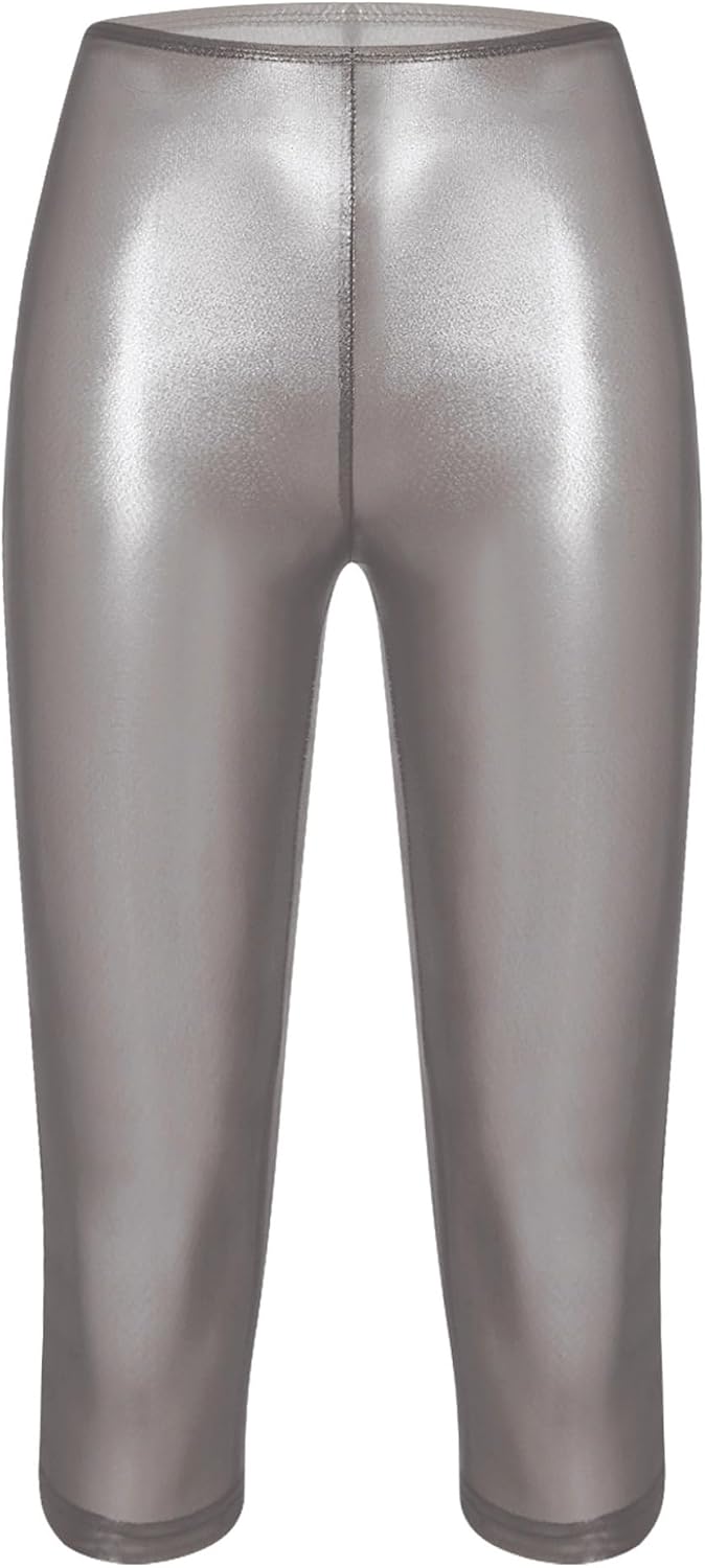 Lejafay Women‘s Faux Leather See Through Skinny Pants Capris Leggings Transparent Tights Clubwear