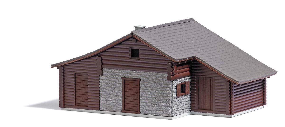 Busch 1444 Chalet Kit assemblage diorama montagnard miniature HO - 2