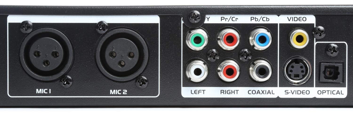 Power Dynamics PDC150 Reproductor de DVD CD/CD+G para Karaoke y USB/MP3, Dos entradas de micrófono con Control de Volumen, Efecto Eco para Voz, Pantalla LCD, Karaoke o Fiestas en casa