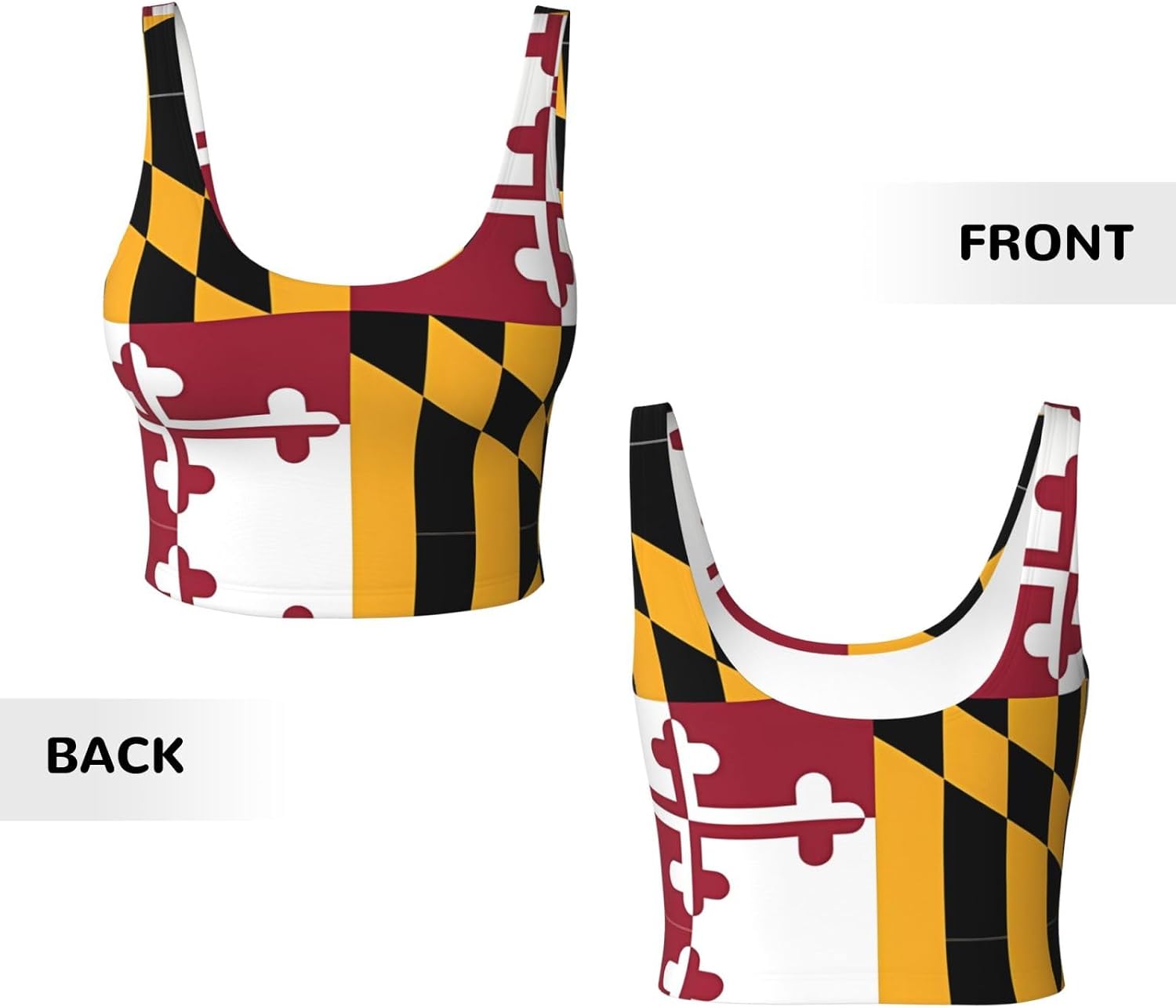 Women's Sports Vest DDCXZPP Flag of Maryland Printing Soft, Comfortable, Lightweight, and Breathable