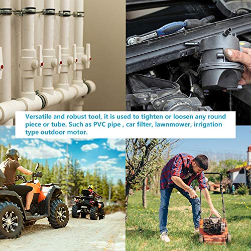 QUCUMER Oil Filter Chain Wrench, Adjustable Oil Filter Wrench Pliers Ratcheting Chains Wrenches Fuel Filters Removal Tool for Vehicle, 450mm/17.7inch 6 QUCUMER Oil Filter Chain Wrench, Adjustable Oil Filter Wrench Pliers Ratcheting Chains Wrenches Fuel Filters Removal Tool for Vehicle, 450mm/17.7inch - Image 6
