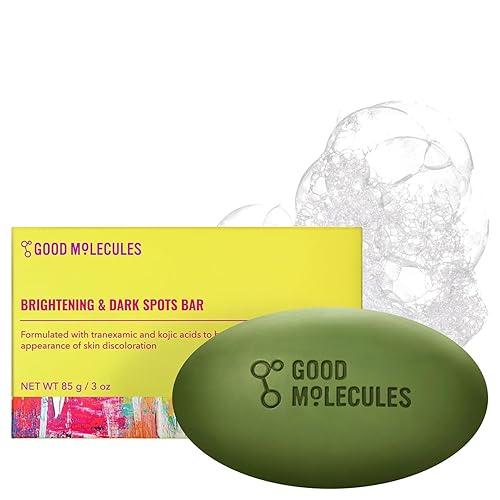 Good Molecules Barra Iluminadora y de Manchas Oscuras – Barra Facial y Corporal Sin Jabón – Ácido Tranexámico, Ácidos Kójicos y Niacinamida para