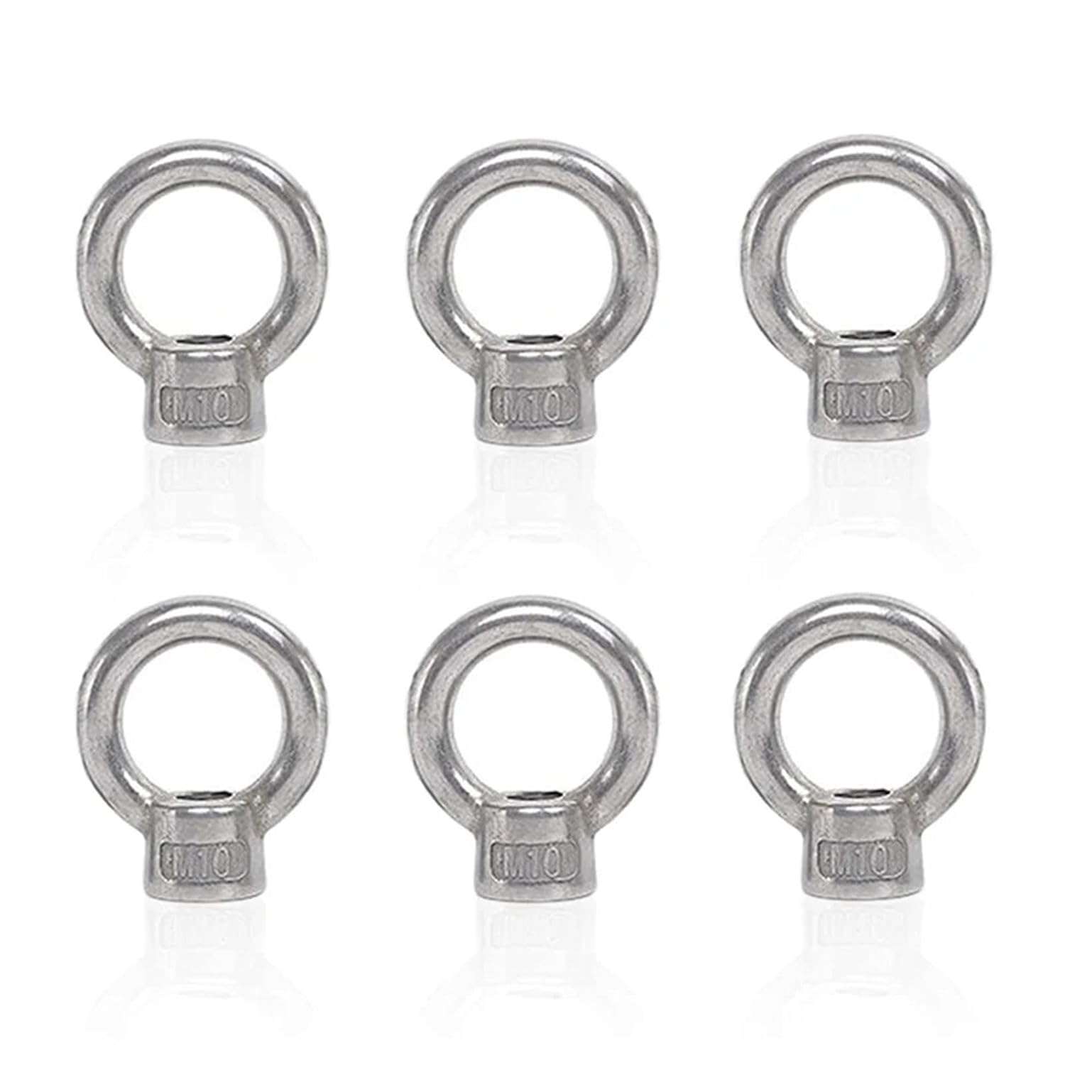 Eye Nut 30PCS M6 Ring Shape Lifting 304 Stainless Steel Lifting Eye Threaded Nut Fastener for Industrial
