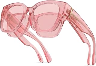 Women’s Fitover Cat Eye Sunglasses - Stylish & Polarized Fit Over Sunglasses - Clip Over Eyewear for UV Protection - Lightweight, Ultra-Comfortable - Glamour, Bloom