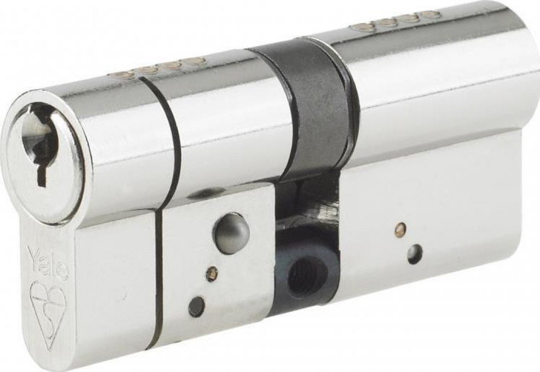 Yale Nickel Locks As5045bn Euro Cylinder Anti-Snap 50/45 (95Mm) Bright