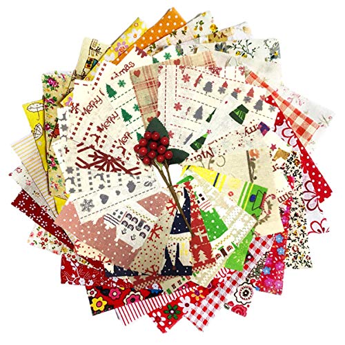Algodón Mixto Plazas Paquete,Tela de Algodón Patchwork,DIY Floral Telas Patchwork,Algodón Trozos Telas Patchwork,Telas Patchwork,para Suministros de Proyectos de Manualidades Bricolaje