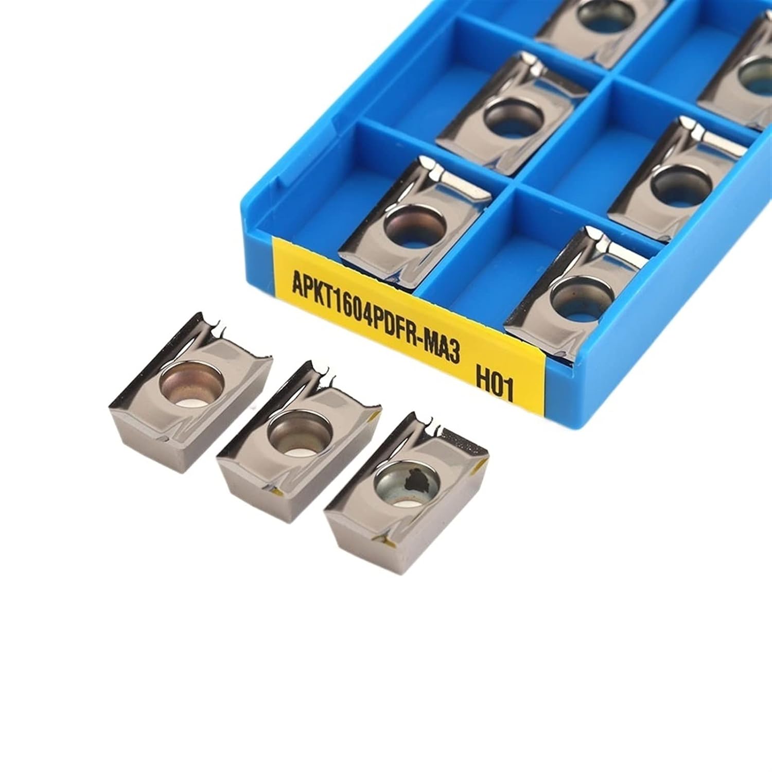 Indexable Carbide Lathe Tool 10pcs APKT1604PDFR Aluminum Cutter Blade Insert Cutting Tool Turning CNC Tools(APGT1135PDER-G2 H01)