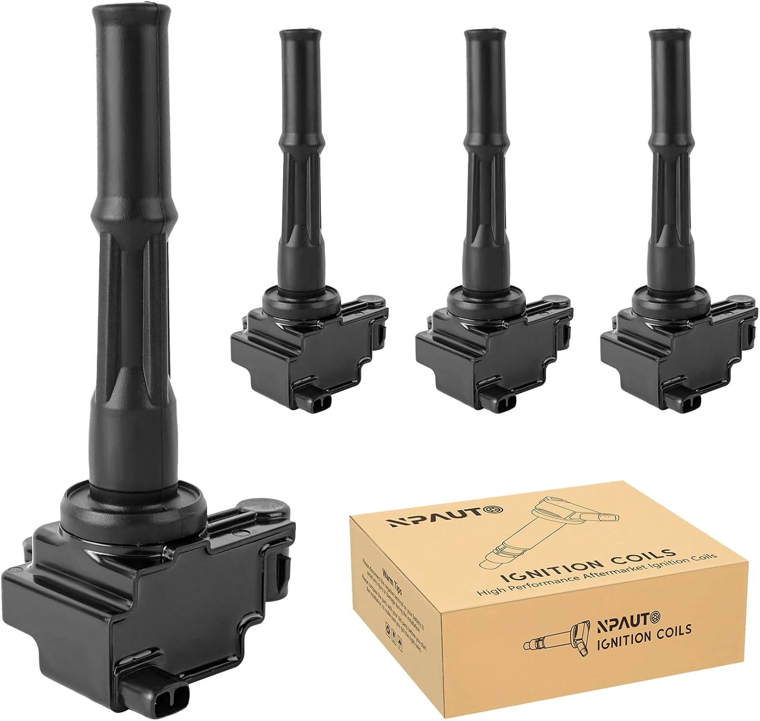 Ignition Coil Pack Set of 4 Replacement for 3.4L 3.4 V6 1995-2004 Toyota Tacoma Tundra 4 Runner 4Runner T100 1996 1997 1998 1999 2000 2001 2002 2003 2004, UF156 90919-02212