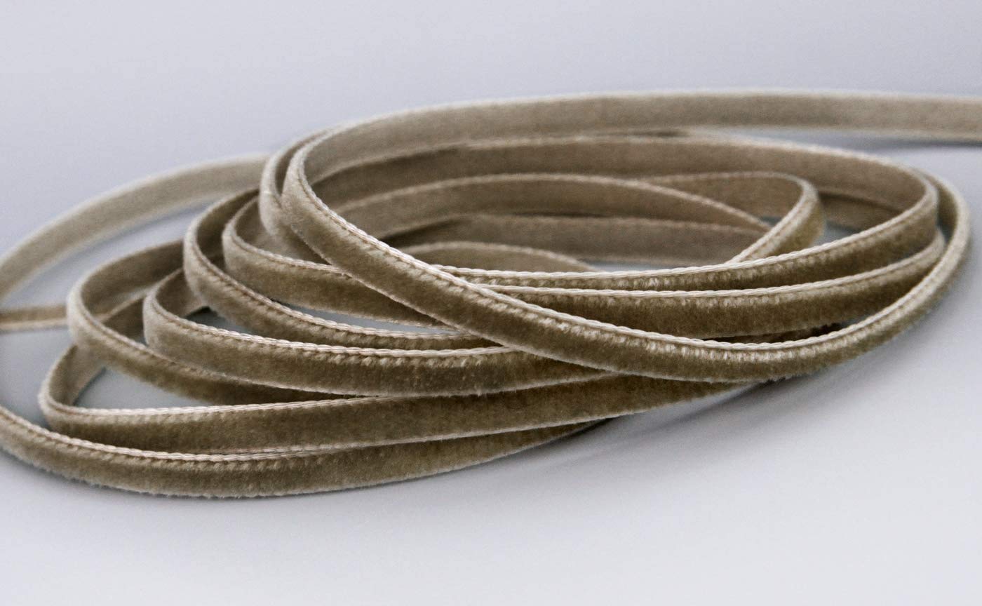 finemark 3 m x 9 mm velvet ribbon brown (525 brown) decorative ribbon velour on one side velvet fixed edge velvet ribbon for sewing decorating