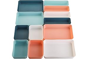 Suwimut 12-Piece Office Drawer Organizer Set